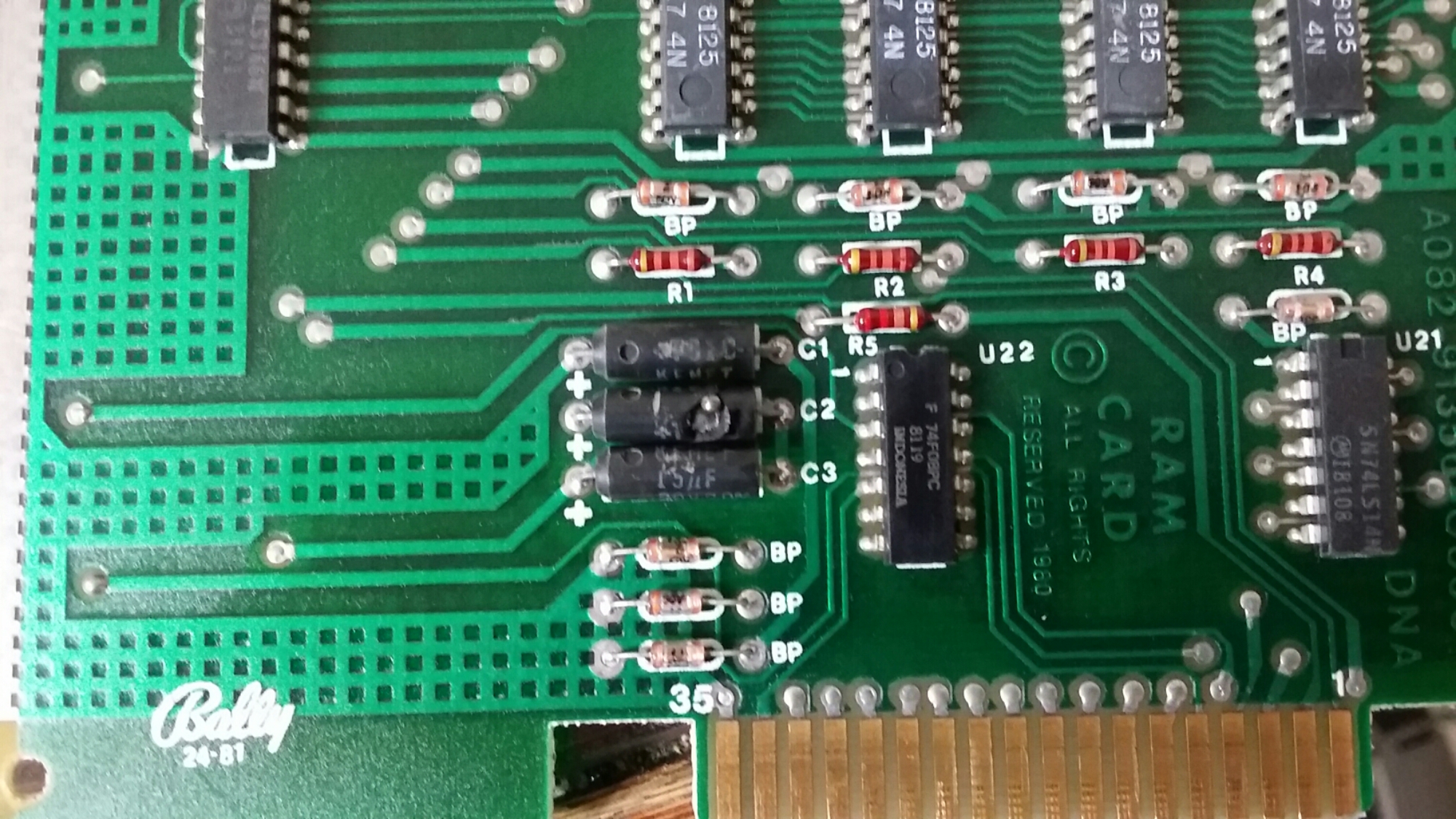 Memory board arcade pcb Wizard of Wor working for Gorf Space Zap 