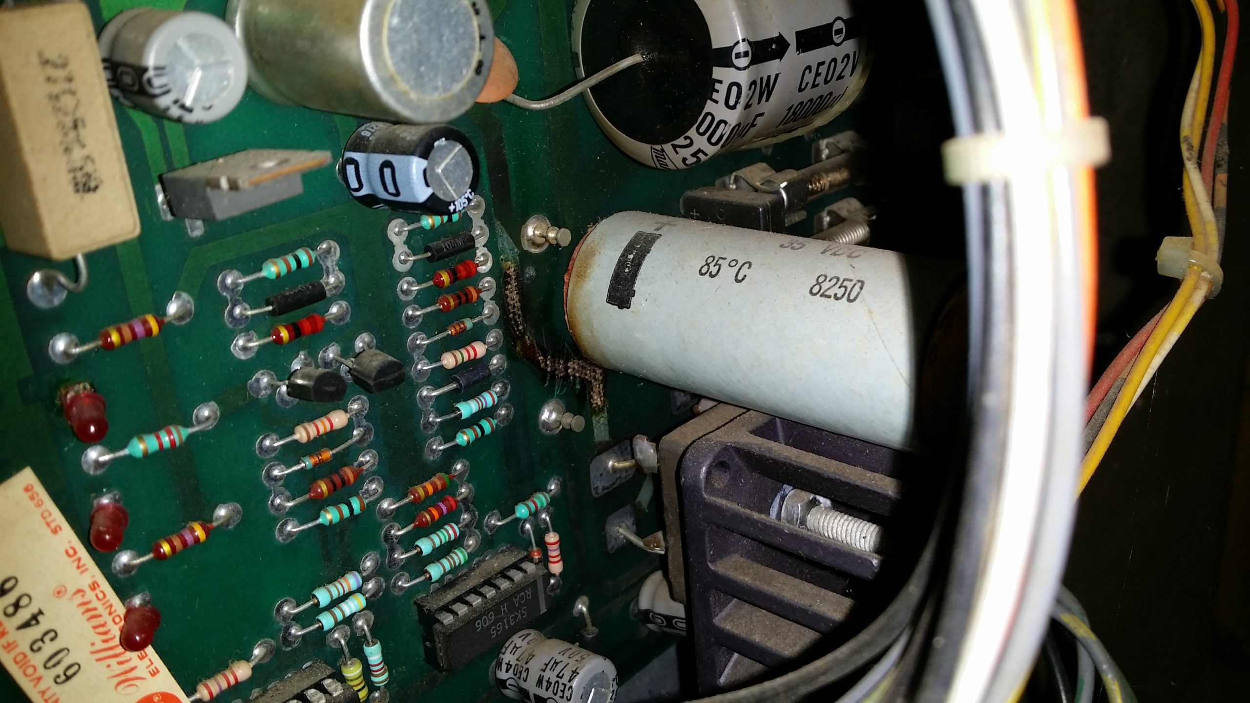 damaged traces on power supply board