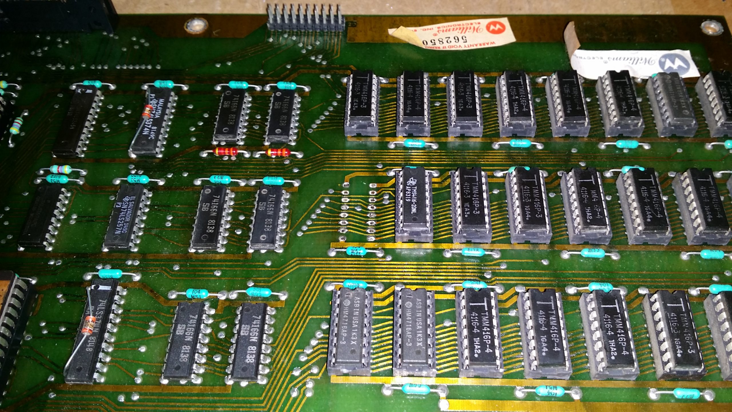 RAM chip removed on main board