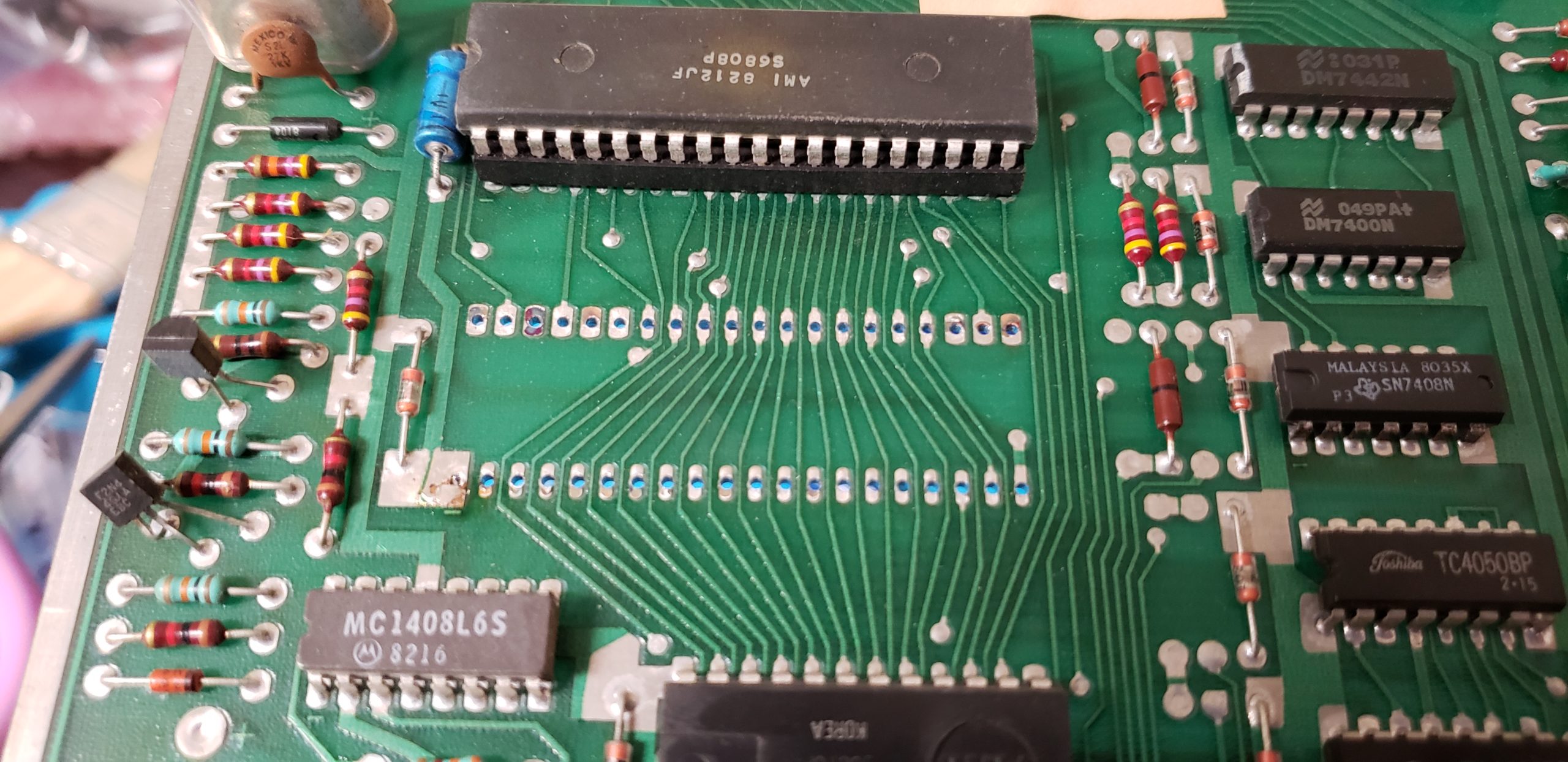 ROM board with chip removed
