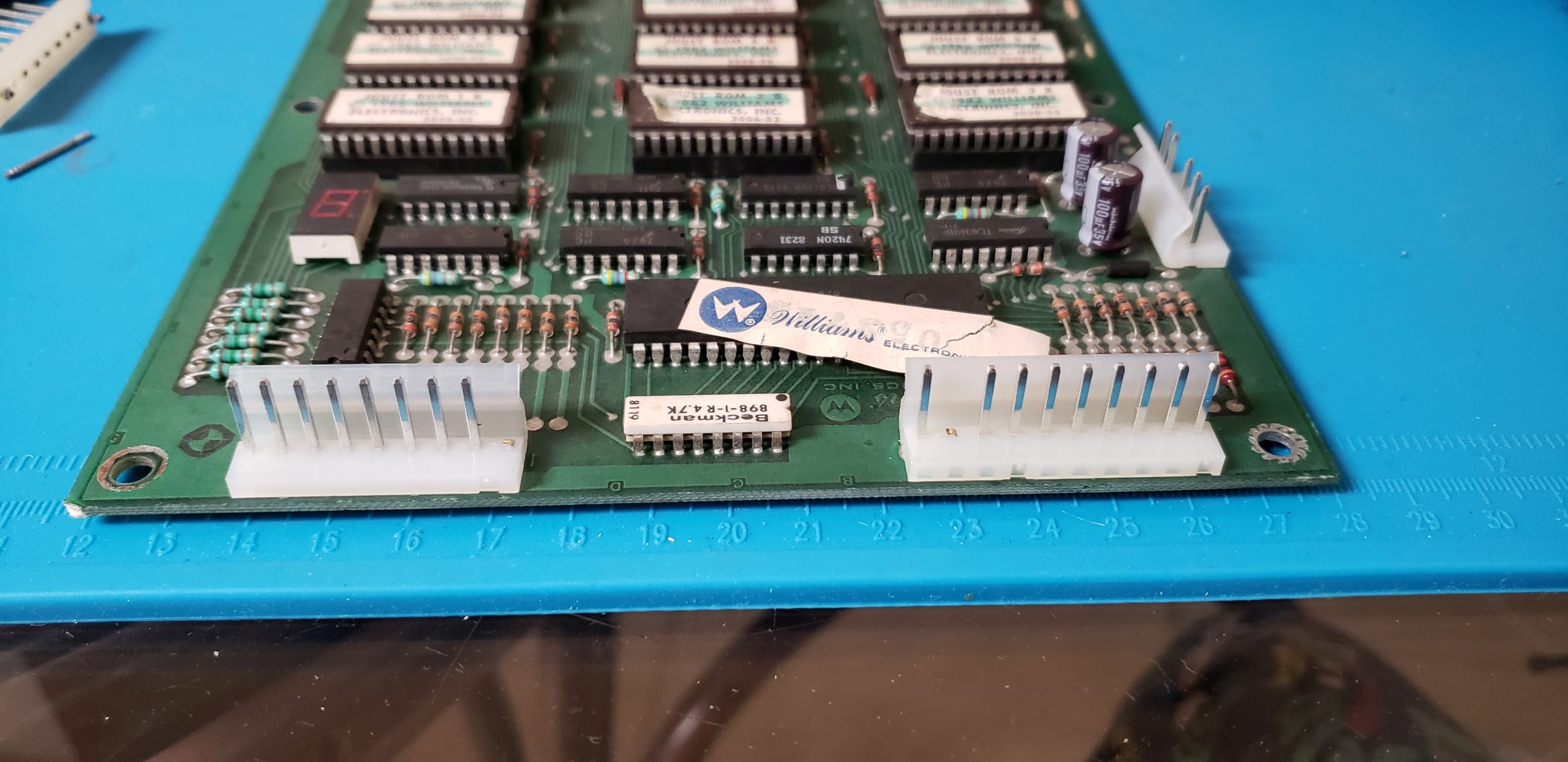 new ROM board with new pin connectors
