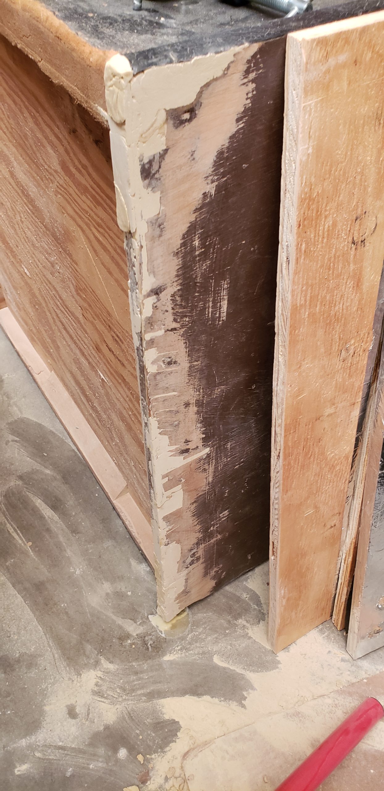 repaired section of wood