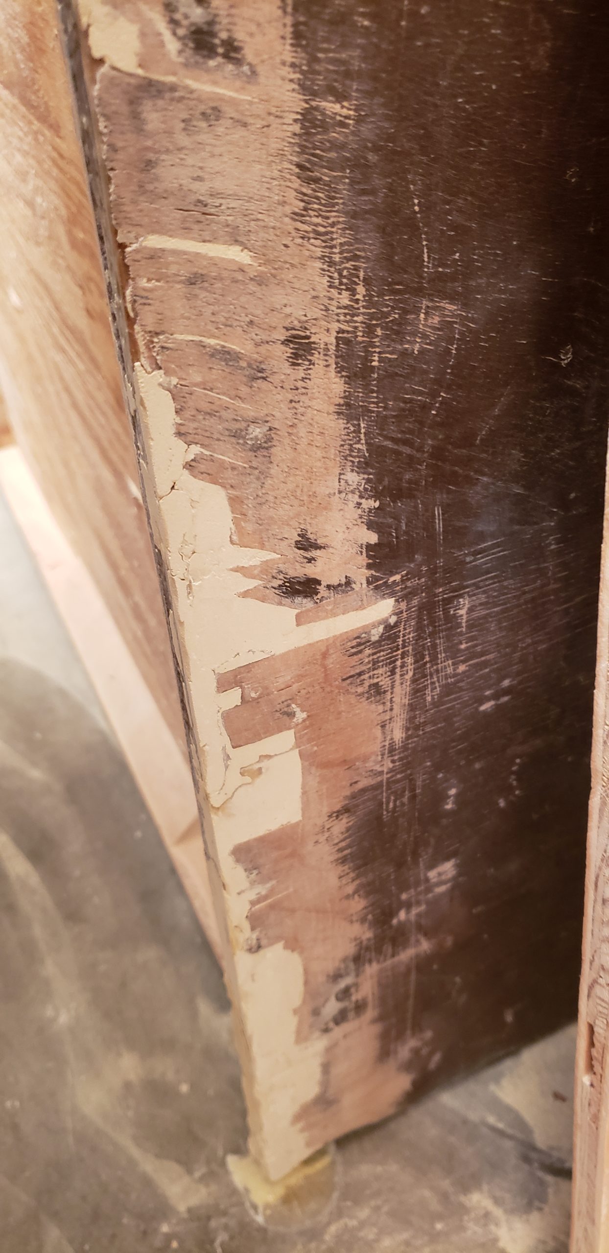 repaired section of wood