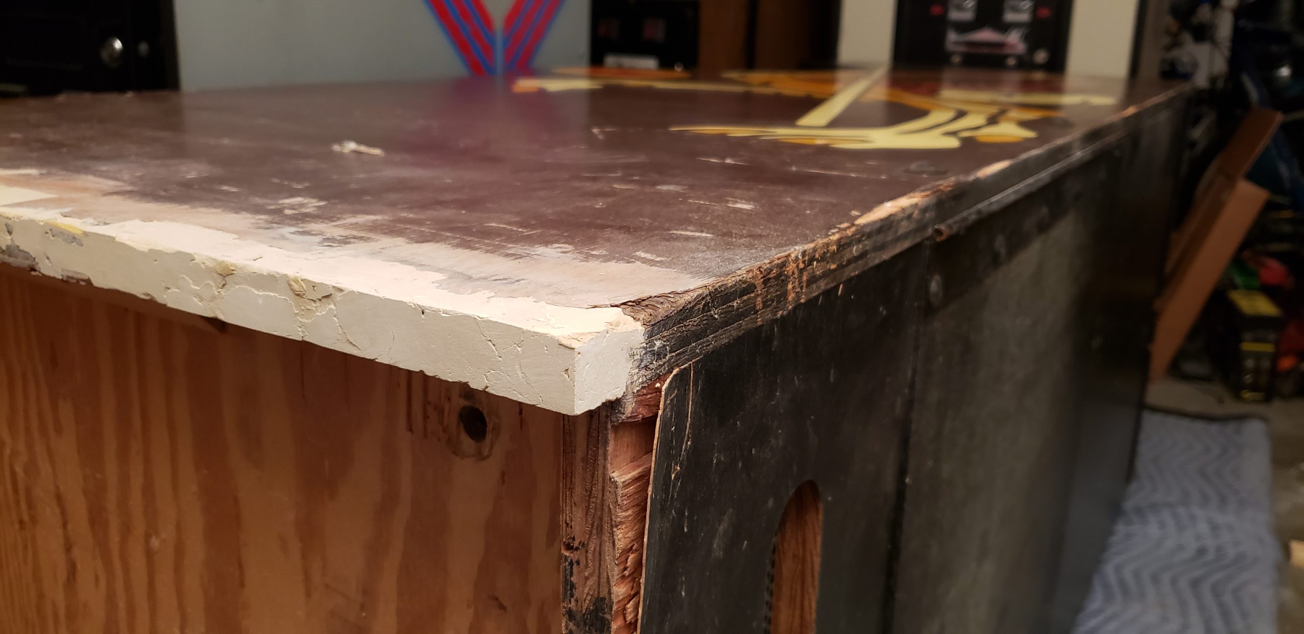 repaired section of wood